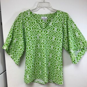 Jude Connally stretch top with Bell sleeves